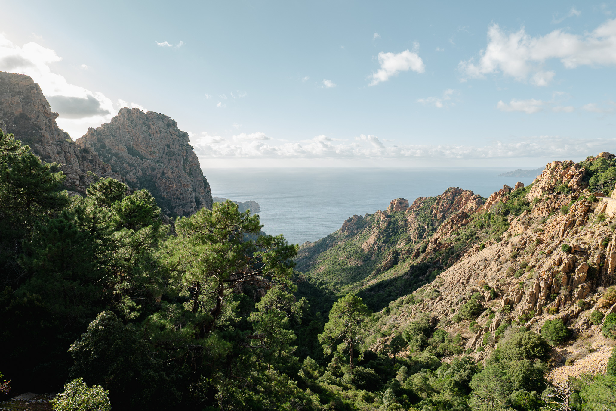 paysage du Capo Rosso en Corse